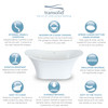Transolid SAN6030-T4230 60-in x 30-in x 24-in Freestanding Tub and Faucet Kit, White