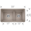 18-in x 33-in Granite 9.5-in Deep Kitchen Sink, in Truffle 18-in x 33-in Granite 9.5-in Deep Kitchen Sink, in Truffle