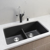 19.25-in x 32-in Granite 9.5-in Deep Kitchen Sink, in Cinder