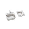 Elkay DRKR23417RC Stainless Steel Double Bowl Top Mount Quick-Clip Sink and Faucet Kit with 4 Faucet Holes in Lustrous Highlighted Satin