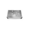 35.5-in x 22-in x 10-in 16 Gauge 60/40 Double Bowls, Farmhouse Stainless Steel Kitchen Sink with Low Divide, Undermount Installation