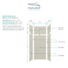 Transolid EWKX363696-46 Expressions 36" X 36" X 96" 6-Piece Shower Wall Trimmable Kit with Extension Kit, In Houndstooth