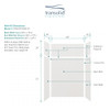 Transolid EWKX603696-39 Expressions 36" X 60" X 96" 6-Piece Tub/Shower Wall Kit with Extension Kit, In Grey