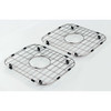 33-in x 22.02-in x 8-in 18 Gauge Double Equal Bowls, Stainless Steel Kitchen Sink, Drop-in Installation with 4-Holes, with Grids, Strainer, Disposer Strainer, Installation Kit