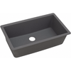33" x 18-7/16" x 9-7/16" Quartz Single Bowl Undermount Sink in Dusk Gray