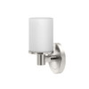 7-Piece Bathroom Accessory Kit with Mirror and Wall Sconces, Satin Nickel