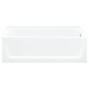 Sterling 7132R-5405SC-0 60-in x 32-in Bathtub, Walls and Door Kit, in White/Chrome with Clear Glass
