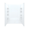 60-in x 34-in Shower Base, Walls and Door Kit, in White/Nickel with Clear Glass 60-in x 34-in Shower Base, Walls and Door Kit, in White/Nickel with Clear Glass