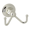 Rohl ROT7DPN Wall Mount Double Robe Hook, Polished Nickel