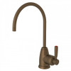 Holborn C-Spout Hot Water Faucet With Contemporary Metal Lever Handle In English Bronze