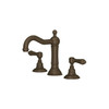 Rohl A1409LMTCB-2 Acqui Column Spout Widespread Bathroom Faucet with Metal Lever Handle, Tuscan Brass