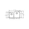 Elkay EGUH311910L Stainless Steel Double Bowl Undermount Sink in Soft Highlighted Satin
