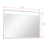 39.37 X 1.18 X 23.62 LED-Backlit Contemporary Mirror with Touch Sensor