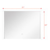 31.50 X 1.30 X 24.02 LED-Backlit Contemporary Mirror with Touch Sensor