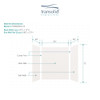 Transolid EWK604872-31 Expressions 48" X 60" X 72" 3-Piece Tub/Shower Wall Kit, In White