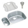 Elkay ELUH3221LDBG Stainless Steel Double Bowl Undermount Sink Kit in Lustrous Highlighted Satin
