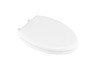 Elongated Closed-Front Toilet Seat with Slow Close and Everclean in White