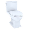 Two-Piece Elongated Universal Height Toilet with Right-Hand Trip Lever and CeFiONtect in Cotton
