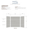 36-In X 60-In X 72-In 3-Piece Shower Wall Trimmable Kit, In Grey Beach