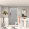 Transolid SWK483696-27V SaraMar 48-in x 36-in x 96-in Glue to Wall 3-Piece Shower Wall Trimmable Kit, Grey Beach Velvet