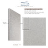 Transolid SWK483696-27V SaraMar 48-in x 36-in x 96-in Glue to Wall 3-Piece Shower Wall Trimmable Kit, Grey Beach Velvet