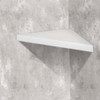 9-in x 9-in Solid Surface Corner Shelf, in White Venito