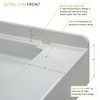 Linear 32 in. L x 48 in. W Alcove Shower Pan Base with Center Drain in Grey