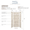 Transolid SWKX36368412-49V SaraMar 36-in x 36-in x 96-in Glue to Wall 6-Piece Shower Wall Trimmable Kit with Extension, Sand Creme Velvet