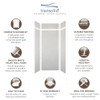 Transolid SWKX36368412-50V SaraMar 36-in x 36-in x 96-in Glue to Wall 6-Piece Shower Wall Trimmable Kit with Extension, Lunar Velvet