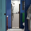 Sterling 5698-24ADR-G05 Finesse Peak headerless frameless pivot shower door 25-1/2 in. max opening x 67 in. H with anodized deep bronze frame finish and smooth/clear texture Sterling 5698-24ADR-G05 Finesse Peak headerless frameless pivot shower door 25-1/2 in. max opening x 67 in. H with anodized deep bronze frame finish and smooth/clear texture