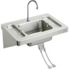 Elkay ESLV2820FC Commercial Surgeons Lavatory Sink Package with Single Faucet Hole in Buffed Satin
