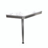 Transolid SSSL2412L-47 24in x 12in Left-Hand Shower Seat with Brushed Stainless Frame and Leg