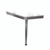SSSL2412R-47 24in x 12in Right-Hand Shower Seat with Brushed Stainless Frame and Leg