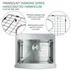 Transolid KKM-DTSSF302510-ML2 Diamond Sink Kit with Farmhouse Style Single Bowl, 2 Pre-Drilled Holes, Magnetic Accessories Kit, and Drain Kit