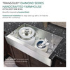 Diamond Sink Kit with Farmhoue Style Super Single Bowl, Magnetic Accessories Kit, and Drain Kit