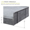 Ready to Tile 60-in Long x 36-in Wide Shower Base with Left Hand Drain in Dark Grey