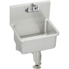 Commercial Service Sink Package with Single Faucet Hole in Buffed Satin