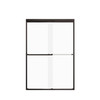 Transolid FBPT487008F-T-MB Frederick 45.75-47 in. W x 70 in. H Semi-Frameless Bypass Shower Door in Matte Black with Frosted Glass