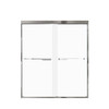Transolid FBPT607008F-J-PC Frederick 57.75-59 in. W x 70 in. H Semi-Frameless Bypass Shower Door in Polished Chrome with Frosted Glass 