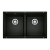 Blanco KA-442927 Precis Equal Double Bowl Sink Kit in Coal Black