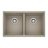 Blanco KA-517678 Precis Equal Double Bowl Sink Kit in Truffle