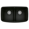 Blanco KA-442940 Valea Equal Double Low Divide Sink Kit in Coal Black