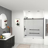 Transolid SWK603660-50V SaraMar 60-in x 36-in x 60-in Glue to Wall 3-Piece Shower Wall Trimmable Kit, Lunar Velvet