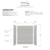 Transolid SWK603672-27V SaraMar 60-in x 36-in x 72-in Glue to Wall 3-Piece Shower Wall Trimmable Kit, Grey Beach Velvet