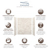 Transolid SWK603672-48V SaraMar 60-in x 36-in x 72-in Glue to Wall 3-Piece Shower Wall Trimmable Kit, Biscotti Marble Velvet