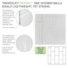Transolid Prodigy PWKX60367224-231 60" x 36" x 96-in Glue to Wall 6-Piece Shower Wall Trimmable Kit 12" x 24" Vertical Tile, in White