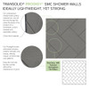 Transolid Prodigy PWKX60367224-440 60" x 36" x 96-in Glue to Wall 6-Piece Shower Wall Trimmable Kit Herringbone Tile, in Dark Grey