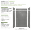 Transolid Prodigy PWKX60368412-240 60" x 36" x 96-in Glue to Wall 6-Piece Shower Wall Trimmable Kit 12" x 24" Vertical Tile, in Dark Grey