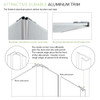 Transolid Prodigy PWK603696-131 60" x 36" x 96" Glue to Wall 3-Piece Shower Wall Trimmable Kit 3" x 8" Subway Tile, in White