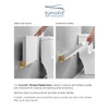 Transolid PPS1420UP-01CB 14-in x 20-in Flip Up Shower Seat, White and Champagne Bronze